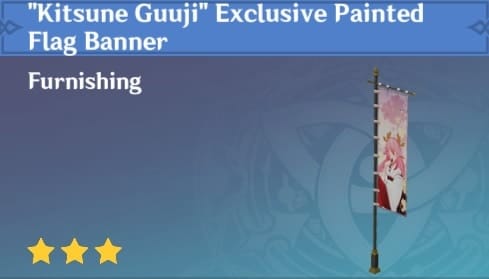 Kitsune Guuji Exclusive Painted Flag Banner