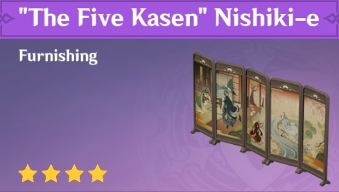 "The Five Kasen" Nishiki-e