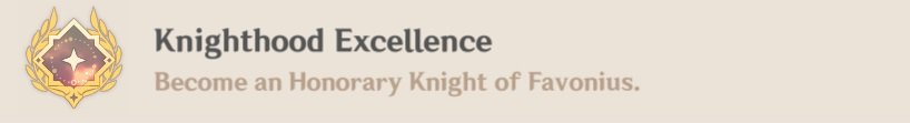 Knighthood Excellence