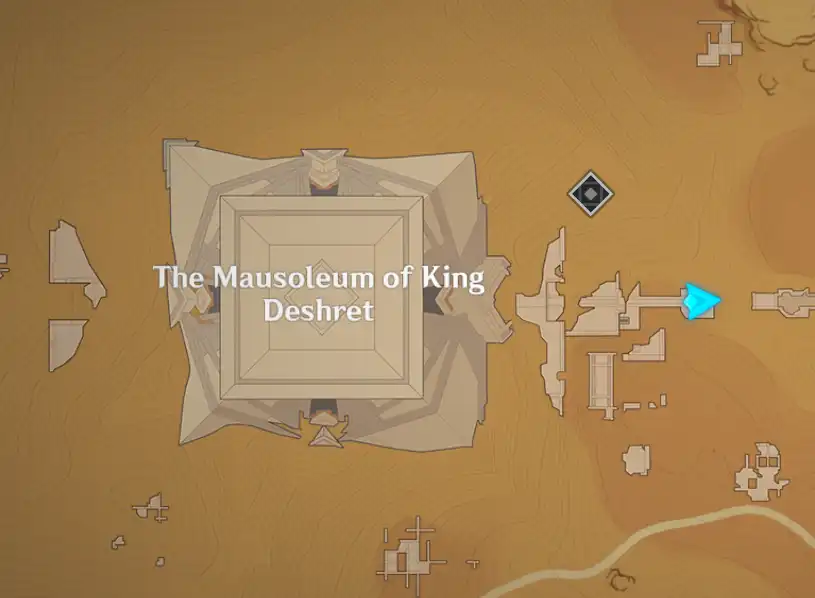 The Mausoleum of King Deshret Viewpoint Map
