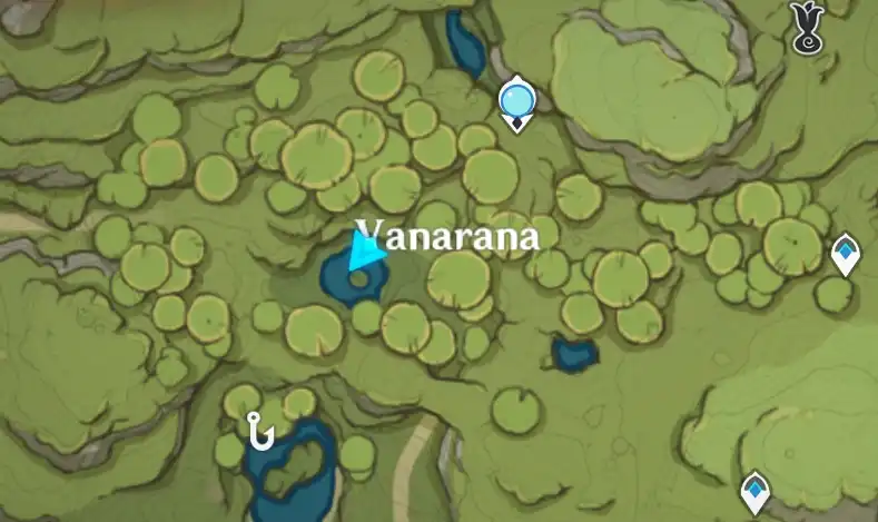 The World of the Aranara Viewpoint Map